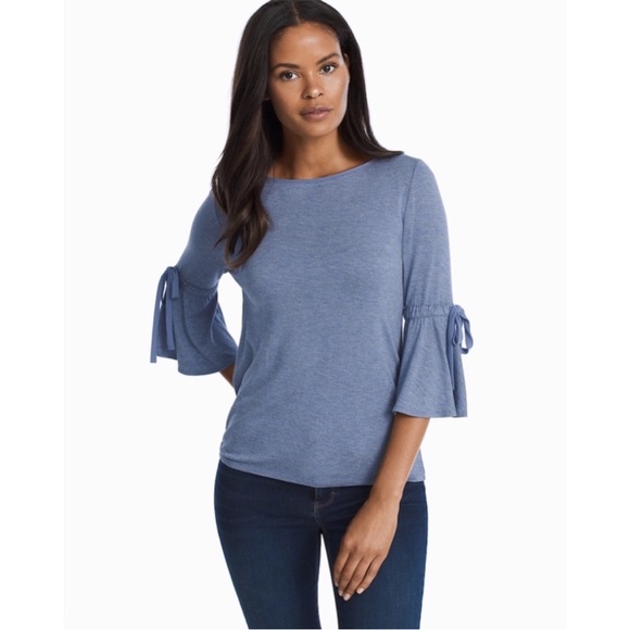 Blue bell sleeve top - Picture 4 of 6